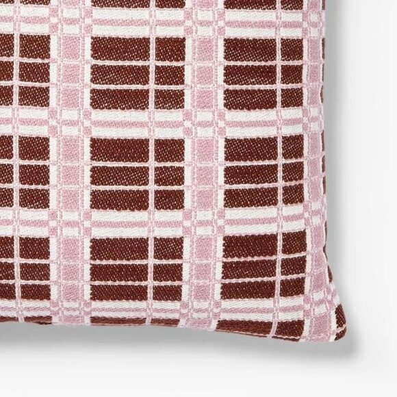 18" Square Woven Grid Pillow Purple/Cream/Rust - Threshold Studio McGee 2025 - Picture 2 of 5